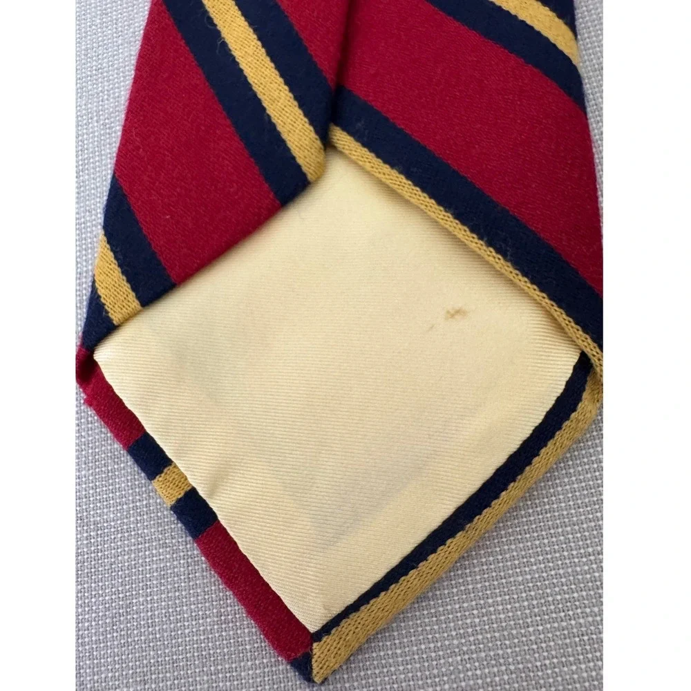 Vintage Polo Ralph Wool/Silk Red/Blue/Gold Tie‎